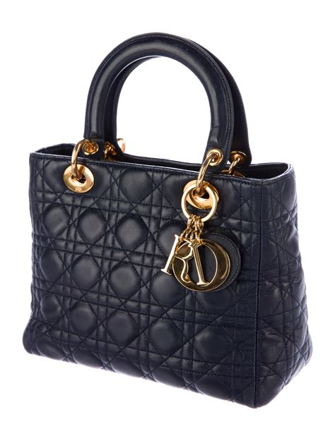 navy blue lady dior bag|christian dior lady handbag price.